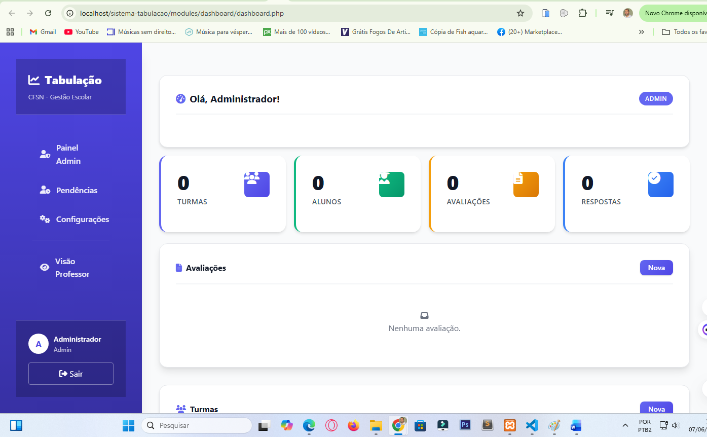 Sistema de Tabulação Web para Avaliações